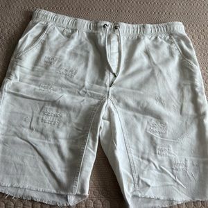 Footaction All white jogger shorts Size 3XL
